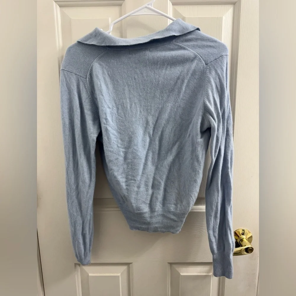Lord & Taylor Soft Blue Cashmere Sweater - Picture 7 of 7